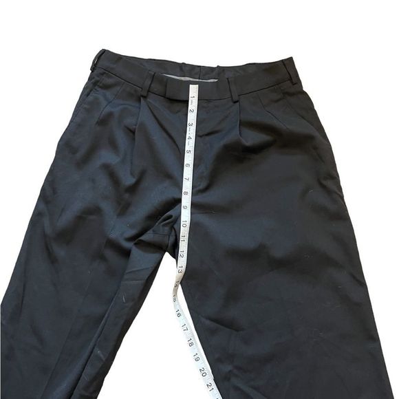 MENS DOCKERS Black Wool Blend Front Pleated Dress Pant Trouser 30 - Picture 7 of 9